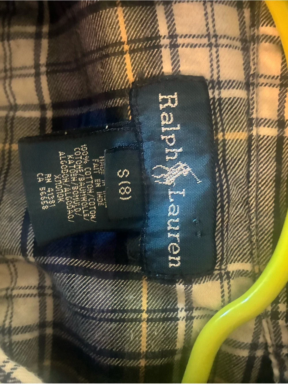Ralph Lauren Blue and White Plaid Button-Down Shirt